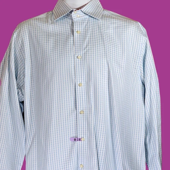 ✨️ Thomas Dean Checkered-Pattern Dress Shirt ✨️ - Picture 3 of 5